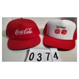 Pair of Vtg Hats - Coca Cola & Las Vegas Dice