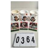 Cincinnati Bengals Lot of 3 Cups & 3 Trading Cards
