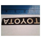 Toyota Block Letter Black Background Emblem/Badge