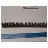 International Block Letter Fender/Grill...