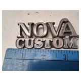 Chevy 'Nova Custom' Body/Fender Emblem/Badge