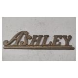 Ashley Metal Nameplate/Emblem/Badge