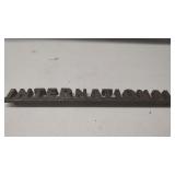 International Block Lettering Nameplate...