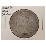 1856-O Seated Liberty Silver Half Dollar