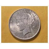 AU+ 1923 Peace Silver Dollar