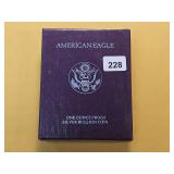 US Mint GEM Proof 1990-S American Silver Eagle