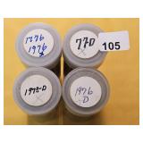 Four Rolls of Washington Quarters