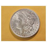 AU+ 1896 Morgan Silver Dollar