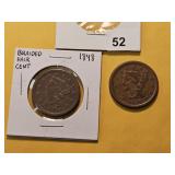 Two Braided Hair Large Cents