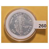 One Troy Ounce .999 Fine Silver Art Round