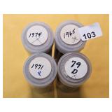 Four Rolls of Washington Quarters