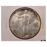 GEM BU 1987 American Silver Eagle