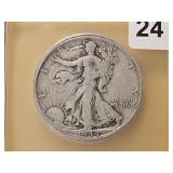ICG 1944-D Walking Lib. Silver 50c in VF20
