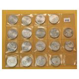 Eighteen German Commem. Silver 5 Mark Coins