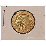 GOLD! Bright AU 1915 Indian Head $2.5 Gold