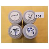 Four Rolls of Washington Quarters
