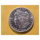 BU 1881-S Morgan Silver Dollar