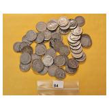 Fifty Mixed US Nickels
