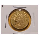 GOLD! Brilliant AU 1911 Indian Head $2.5 Gold