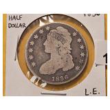 1836 Capped Bust Silver Half Dollar