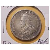 1916 India Silver Rupee