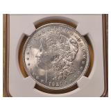 NGC 1921 Morgan Silver Dollar in MS63