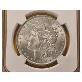 NGC 1884-O Morgan Silver Dollar in MS63
