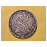 Better Grade 1876 Seated Liberty Silver Half...