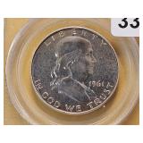PCGS 1961 Franklin Silver Half Dollar in PR64