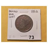 1852 Braided Hair Large Cent