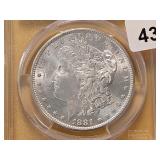 PCGS 1881-S Morgan Silver Dollar in MS63