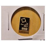 GOLD! Valcambi 1 Gram .999 Fine Gold Bar