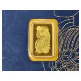 GOLD! PAMP 1 Gram .999 Fine Gold Bar