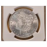NGC 1883-O Morgan Silver Dollar in MS63