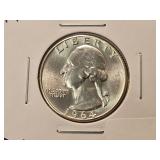 BU 1964 Washington Silver Quarter