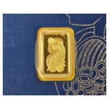 GOLD! PAMP 1 Gram .999 Fine Gold Bar