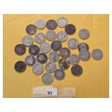 Thirty Circulated US Nickels