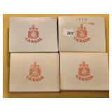 Four Royal Canadian Mint Silver Dollars