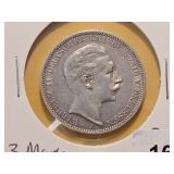 1911 German Silver 3 Marks