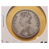 1862 India Silver Rupee