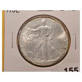GEM BU 2002 American Silver Eagle