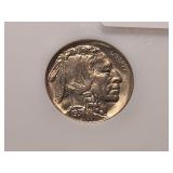 GEM! PCI 1938-D Buffalo Nickel in MS65