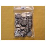 Fifty Mixed US Nickels