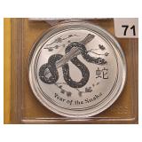 PCGS 2013 Australia Silver Dollar in MS69