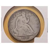 1876-S Seated Liberty Silver Half Dollar