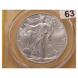 CACG 2018 American Silver Eagle in MS69