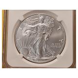NGC 2020 American Silver Eagle in MS69