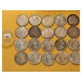 **FULL ROLL** Twenty Morgan Silver Dollars