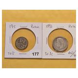 Two Russian Silver Decimal Coins