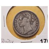 1840 India Silver Rupee